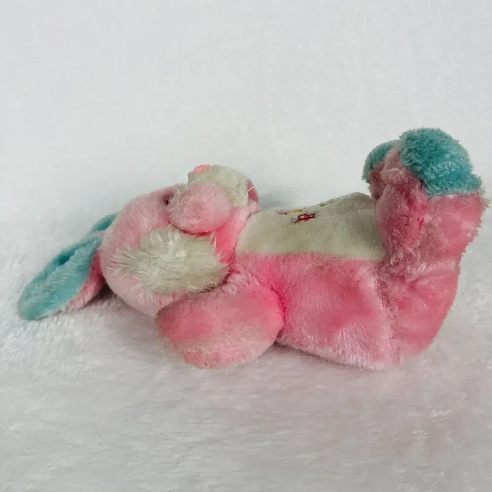 Bunny Hopalong Gang Vintage 80s Plush Stuffed Animal Toy Doll Pink Easter Rabbit